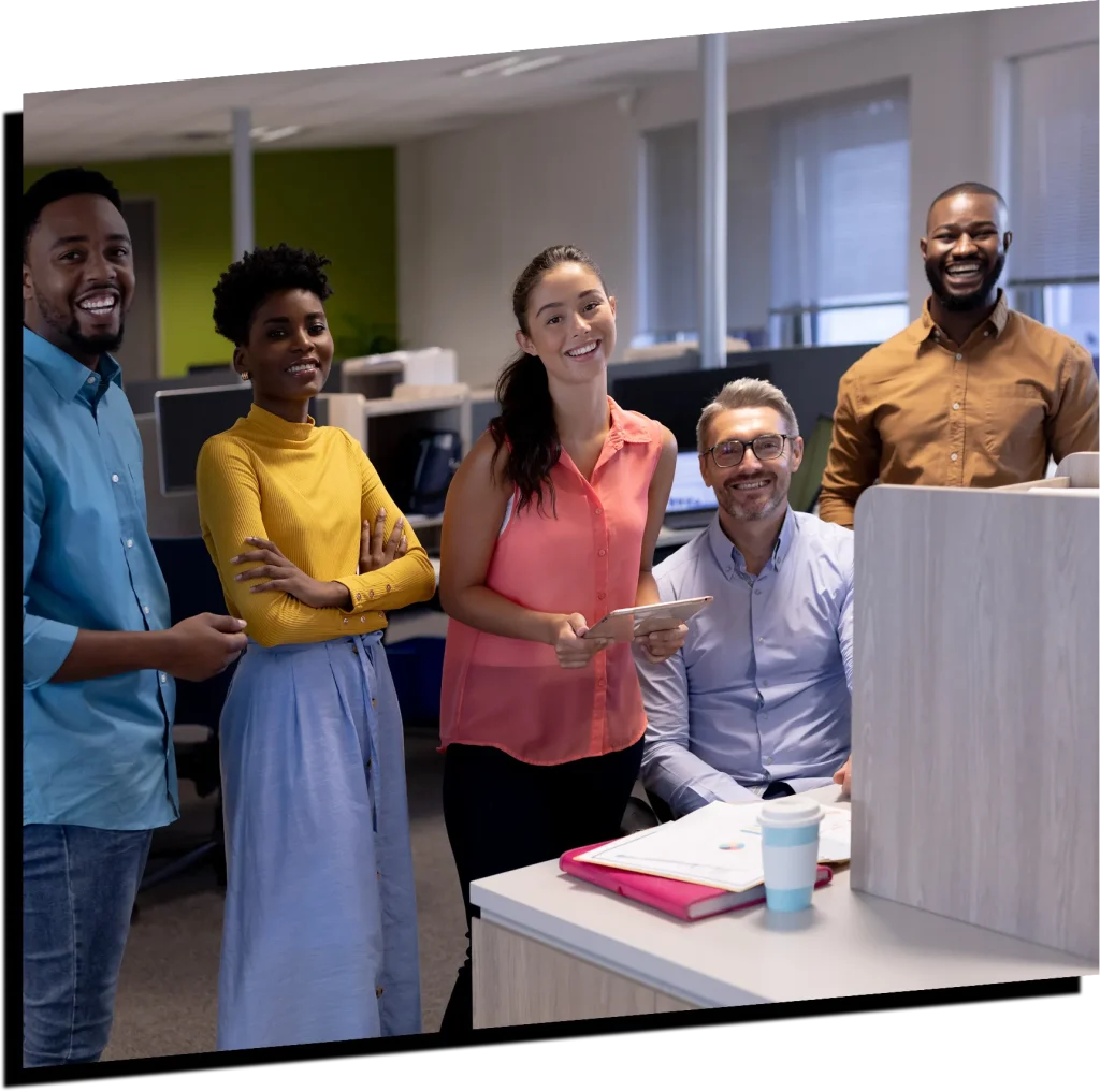 Business team discussing a managed hosting agreement